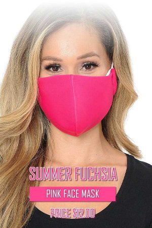 Summer Fuchsia Pink Face Mask