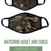 matching adult and child camouflage masks