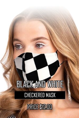 Black and white Checkered Mask