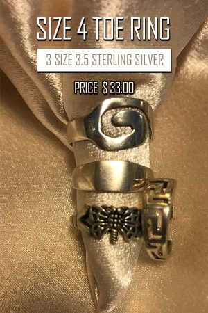 Size 4 Top Ring 3 Size 3.5 Sterling Silver