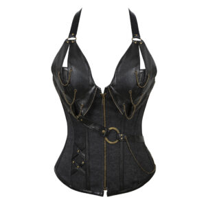 Custom Sexy Women Lingerie Intimates Waist Training Fashionable Corsets and Bustier Tanks Zipper Steampunk Party Costumes