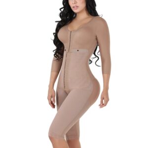 Slimming Underwear Faja Postparto Skims Shapewear Belly Long Plain Corset Breast Tightener Bodyshaper With Bra And Sleeves