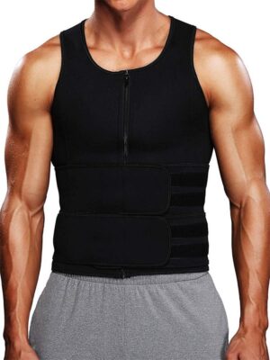 Men Slimming Body Shaper Waist Trainer Sauna Sweat Vest Workout Corsets Compression Shirt Fitness Belt Weight Loss Fat Burner