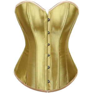 ChaoRong Brand High Quality Cheap Plain Satin Blue Overbust Corset Tops For Woman