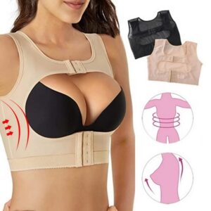 Women Girdle Posture Corrector Bra Mesh Breathable Body Shaper Hunchback Relief Lift Up Bralette Shockproof Back Support