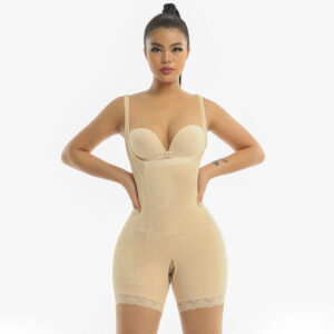 Zipper Full Body Shaper Bodysuit Reductive Girdle Butt Lifter Waist Trainer Slimming Shapewear Post Liposuction Thigh Trimmer