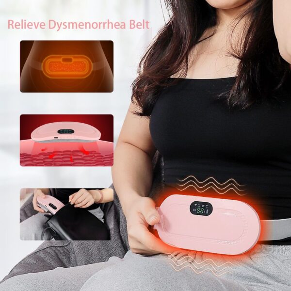 Wireless Menstrual Pain Relieve Warm Palace Belt Heating Pad Heating Uterus Acupoints Infrared Vibrating Massage Girlfriend Gift - Image 4