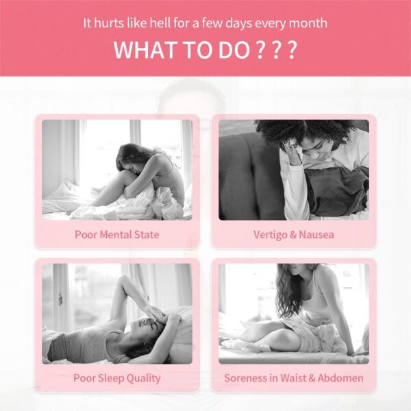 Wireless Menstrual Pain Relieve Warm Palace Belt Heating Pad Heating Uterus Acupoints Infrared Vibrating Massage Girlfriend Gift - Image 3