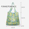 Lemon - 3 Pieces Reusable Grocery Bags Foldable Boutique Shopping Bags Portable Tote Bags Carry Bags - Image 2