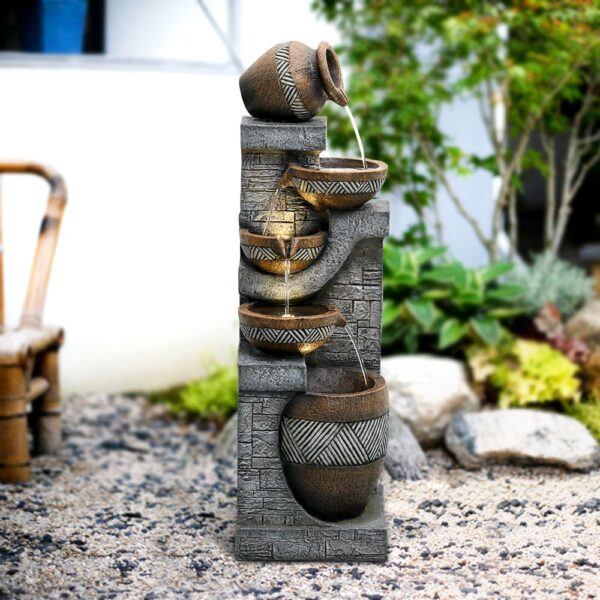 42.5inches Garden Water Fountain for Home Garden Decor - Image 11
