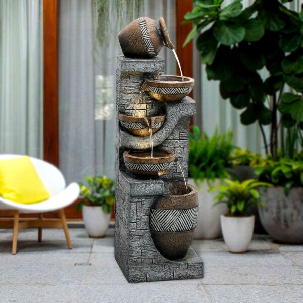 42.5inches Garden Water Fountain for Home Garden Decor - Image 10