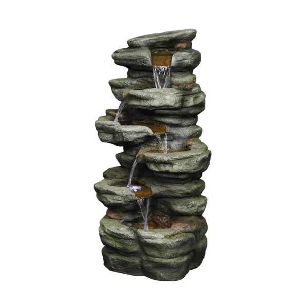 30.7inches Outdoor Water Fountain with Led Lights - Image 4