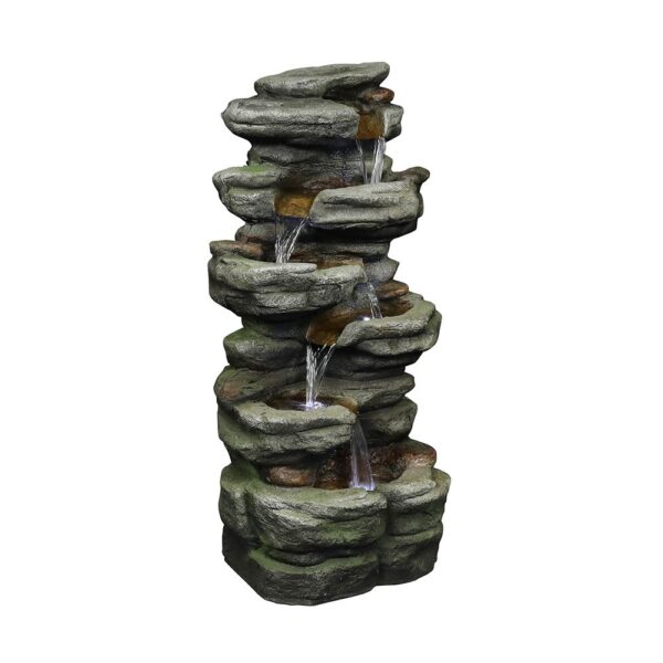 30.7inches Outdoor Water Fountain with Led Lights - Image 5