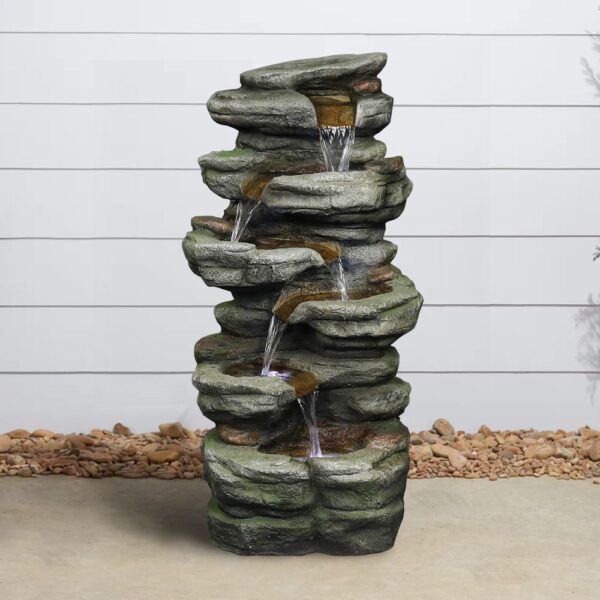30.7inches Outdoor Water Fountain with Led Lights - Image 6