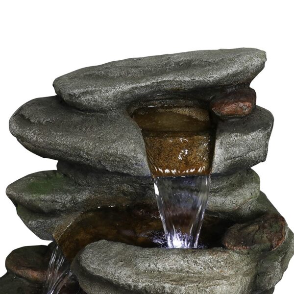 30.7inches Outdoor Water Fountain with Led Lights - Image 7