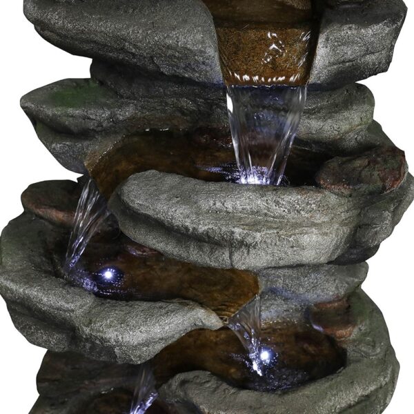 30.7inches Outdoor Water Fountain with Led Lights - Image 8