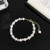 Bright Planet Bracelet with Diamond Balls & Freshwater Pearls - Cold Wind Design
