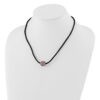 1928 Jewelry Black-Plated Pink Glass Fireball Necklace with Satin Cord - Image 3